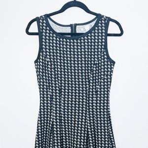Max Studio Houndstooth Fit & Flare Dress